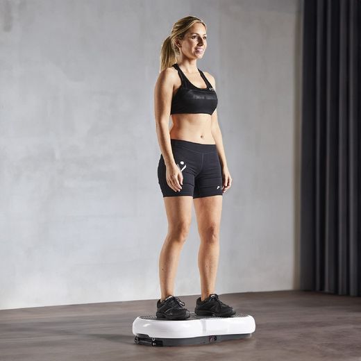 Plataforma vibratória com 10 programas, controle remoto e elásticos | Fitter TN001X