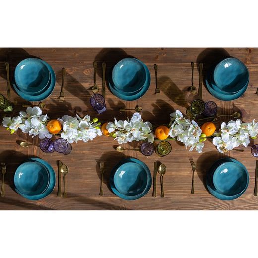 Assiette Céramique Irenka Bleu, Ø20x2cm