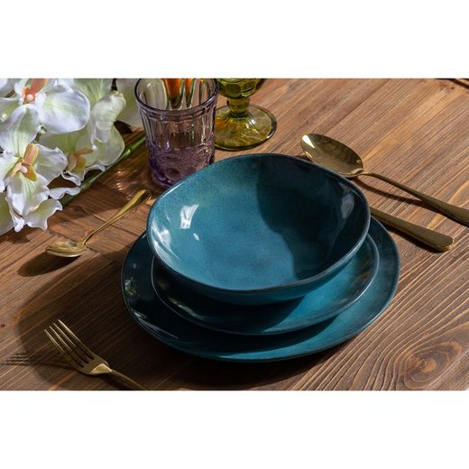 Assiette Céramique Irenka Bleu, Ø20x2cm