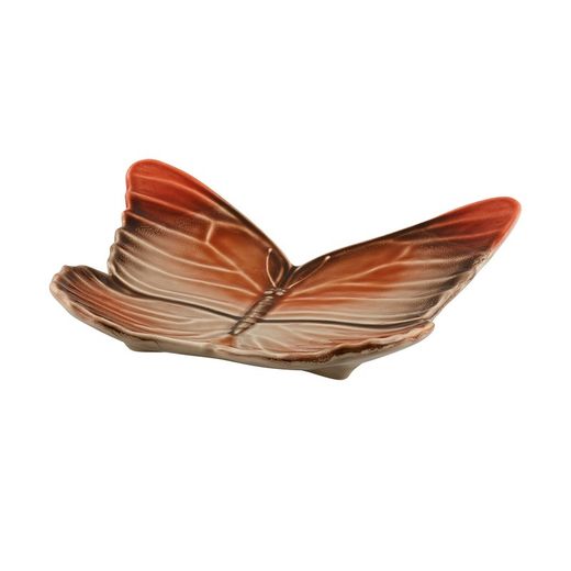 Earthenware bread plate in terracotta, 14.6 x 18.4 x 4.2 cm | Cloudy Butterflies