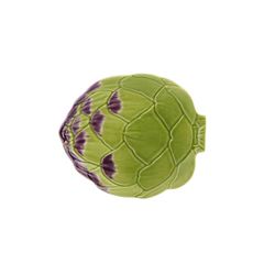 Prato para pão em faiança verde, 17,5 x 14,8 x 2,1 cm | Alcachofra