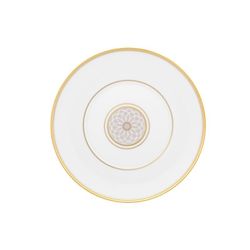 Porcelain bread plate in white, beige and gold, 16.9 x 16.9 x 1.7 cm | Terrace