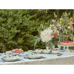 Prato de Pão de Porcelana Branco e Marfim, 19,4 x 19,4 x 2,1 cm | Marfim