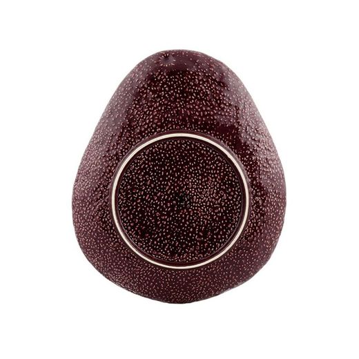 Avocado Earthenware Dessert Plate in Green and Brown, 25.2 x 21.3 x 3.4 cm | Tropical Fruits