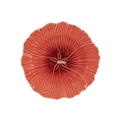 Ceramiczny talerz deserowy Alcea w kolorze koralowym, 22 x 21,6 x 2 cm | Marii Flor