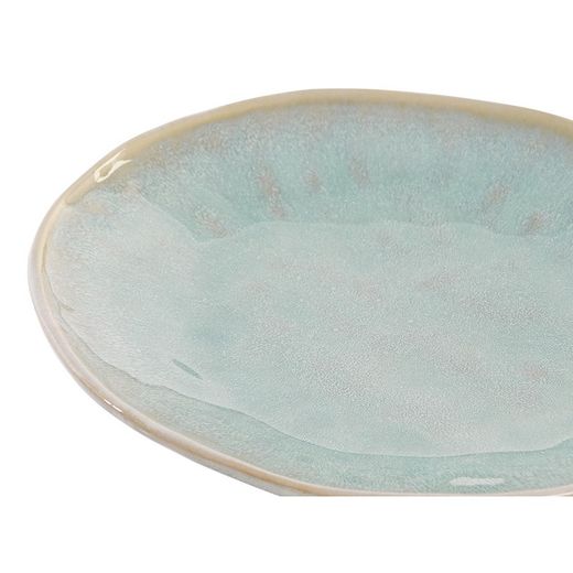 Service de table en grès 18 pièces turquoise | Rugueux