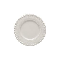 Light grey earthenware dessert plate, 22 x 22 x 2.8 cm | Fantasy