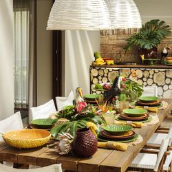 Earthenware dessert plate in orange, Ø 23.5 x 2.2 cm | Amazon