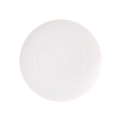 Hvid porcelæns desserttallerken, 22,9 x 22,9 x 2,2 cm | Eternal