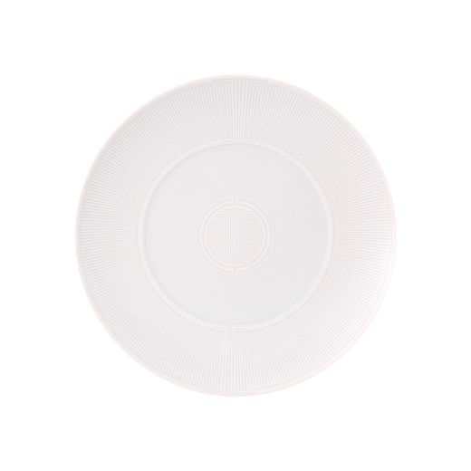 Hvid porcelæns desserttallerken, 22,9 x 22,9 x 2,2 cm | Eternal