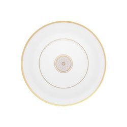 18-piece porcelain dinnerware set in white, beige and gold | Terrace