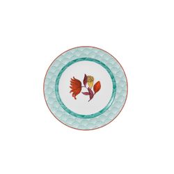 Assiette à dessert en porcelaine multicolore, 21,6 x 21,6 x 2,6 cm | Lotus