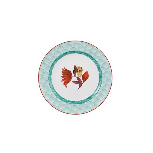 Assiette à dessert en porcelaine multicolore, 21,6 x 21,6 x 2,6 cm | Lotus