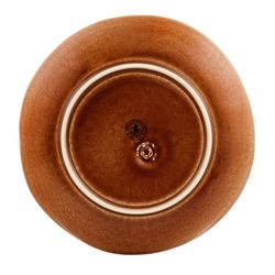 Green and brown earthenware serving plate, 33 x 32.6 x 3 cm | Tropical Fruits