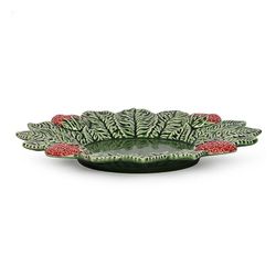 Vaisselle en faïence 24 pièces rouge et vert | Fraises