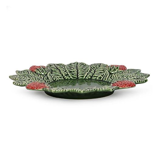 Vaisselle en faïence 24 pièces rouge et vert | Fraises