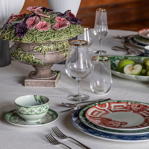 24-piece porcelain dinnerware set in multicolour | The Meaning