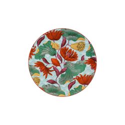 Plat de service en porcelaine multicolore, 33 x 33 x 2,8 cm | Lotus