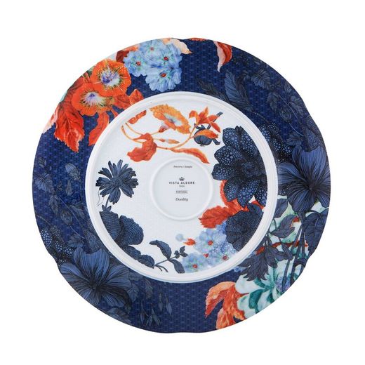 Multicolor porcelain presentation plate, Ø 32.8 x 2.9 cm | duality