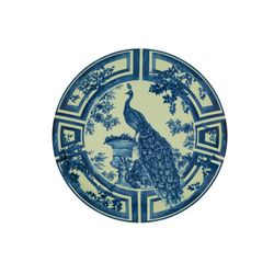 XL Porcelain Presentation Plate in Antique Blue and White, 39.6 x 39.6 x 3.8 cm | The Meaning