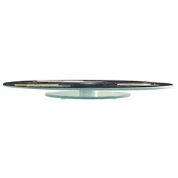 Rotating glass cheese plate in multicolor, Ø 32 x 2.5 cm | World of Cheese