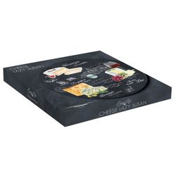Assiette à fromage rotative en verre multicolore, Ø 32 x 2,5 cm | Monde du fromage
