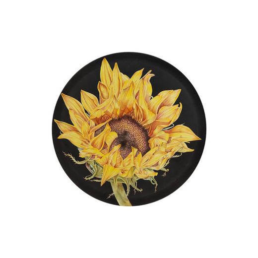 Plato decorativo Girasol de porcelana en multicolor, 42 x 42 x 1,1 cm | Floris