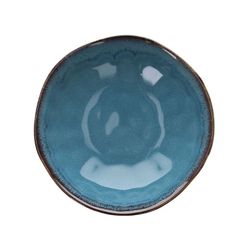 Djup stengodsplatta i blått, 20 x 20 x 3 cm | Nordik Pacific