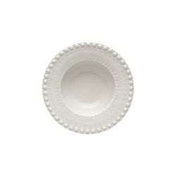 Deep plate made of light grey earthenware, 21 x 21 x 5.5 cm | Fantasy