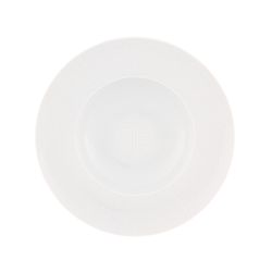 Assiette creuse en porcelaine blanche, 25,2 x 25,2 x 4,6 cm | Eternal