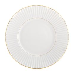 Service de table 18 pièces en porcelaine blanche et dorée | 200 ans