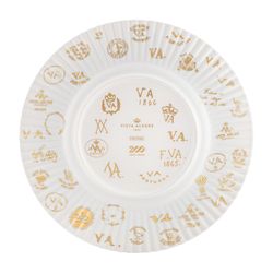 Service de table 18 pièces en porcelaine blanche et dorée | 200 ans