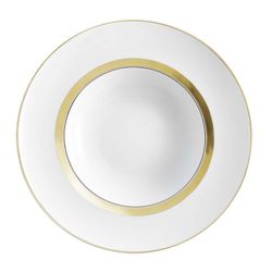 Piatto Fondo in Porcellana Domo Gold, Ø25,2x4,6 cm