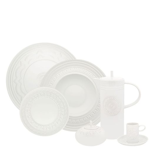 18-Piece Blank Porcelain Dinnerware Set | Ornament