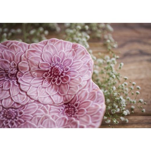 Service de table en faïence 18 pièces Dalia rose | Maria Flor