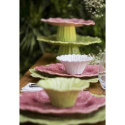 Service de table en faïence 18 pièces Dalia rose | Maria Flor