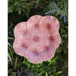 Service de table en faïence 18 pièces Dalia rose | Maria Flor