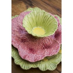 Service de table en faïence 18 pièces Dalia rose | Maria Flor