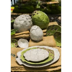 Blank earthenware dinner plate, 31.5 x 26.8 x 3.1 cm | Artichoke