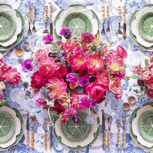 24-teiliges weißes Steingutgeschirr | Weißkohl