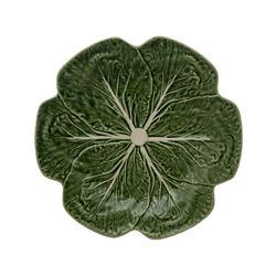 24-piece white and green stoneware dinnerware set | White Cabbage and Cabbage