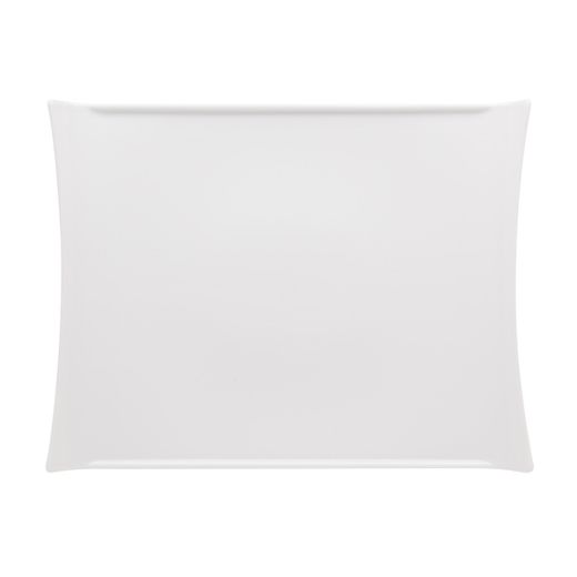 White porcelain dinner plate, 32.9 x 25.5 x 2.7 cm | Buffet White