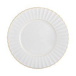 Service de table 18 pièces en porcelaine blanche et dorée | 200 ans