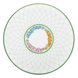 Assiette de présentation en porcelaine multicolore, 32,8 x 32,8 x 2,6 cm | Hérança