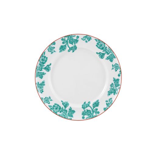 Assiette plate en porcelaine multicolore, 28 x 28 x 3 cm | Lotus