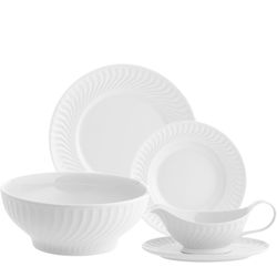 18-Piece Blank Porcelain Dinnerware Set | Sagres