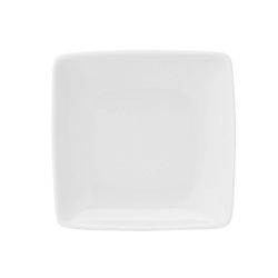 Prato de manteiga de porcelana Carré Whité, Ø9,6x1,8 cm