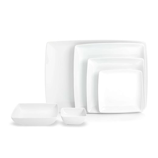 Carré White smörfat i porslin, Ø9,6x1,8 cm