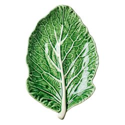 Snackteller M aus Steingut in Grün, 25 x 17 x 5 cm | Kohl