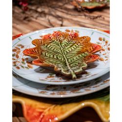 Mehrfarbiger Brotteller aus Steingut, 19,9 x 16,3 x 2,5 cm | Gudrum